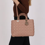 Dior Large Lady Dusty Pink Lambskin