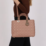 Dior Large Lady Dusty Pink Lambskin