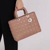 Dior Large Lady Dusty Pink Lambskin