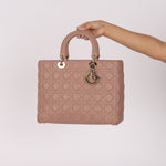 Dior Large Lady Dusty Pink Lambskin