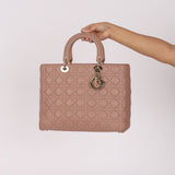 Dior Large Lady Dusty Pink Lambskin