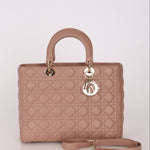 Dior Large Lady Dusty Pink Lambskin