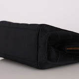 Chanel CC Shoulder Bag Black Satin 24K GP