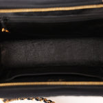 Chanel CC Shoulder Bag Black Satin 24K GP