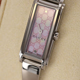 Gucci Pink Monogram Silver Watch