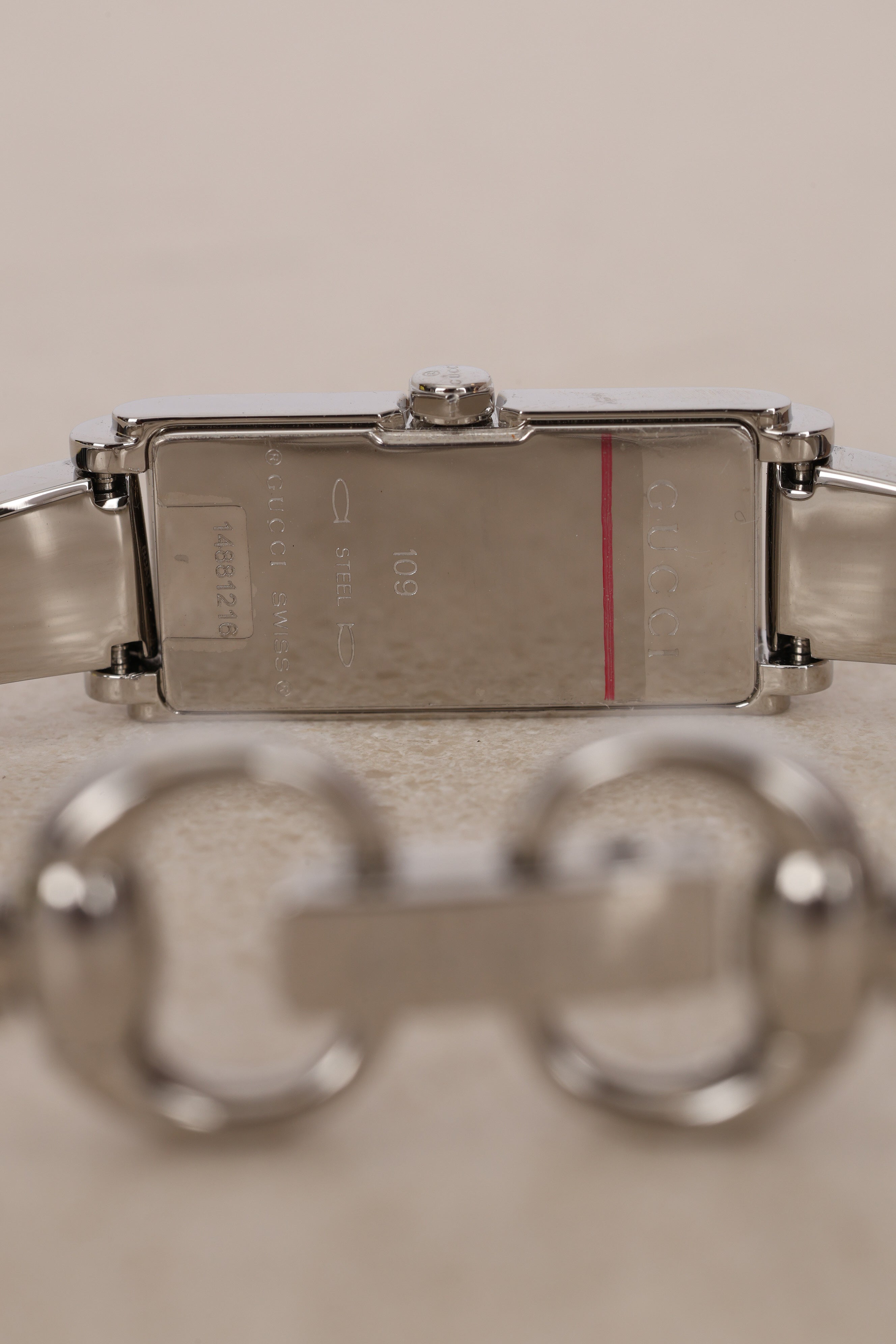 Gucci Pink Monogram Silver Watch