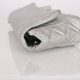 Rare Chanel 2.55 Asymmetric Reissue Clutch with Chain Metallic Silver Lambskin 2008 BSHW