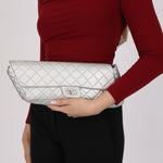 Chanel 2.55 Reissue Clutch with Chain Metallic Silver Lambskin BSHW