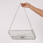 Chanel 2.55 Reissue Clutch with Chain Metallic Silver Lambskin BSHW