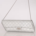 Chanel 2.55 Reissue Clutch with Chain Metallic Silver Lambskin BSHW