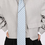 Gucci Monogram Blue Satin Tie