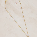 18K Yellow Gold and Diamond Drop Charm Chain Necklace