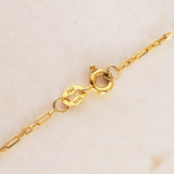 18K Yellow Gold and Diamond Drop Charm Chain Necklace