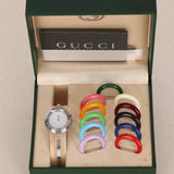 Gucci Multicolor Silver Bezel Watch