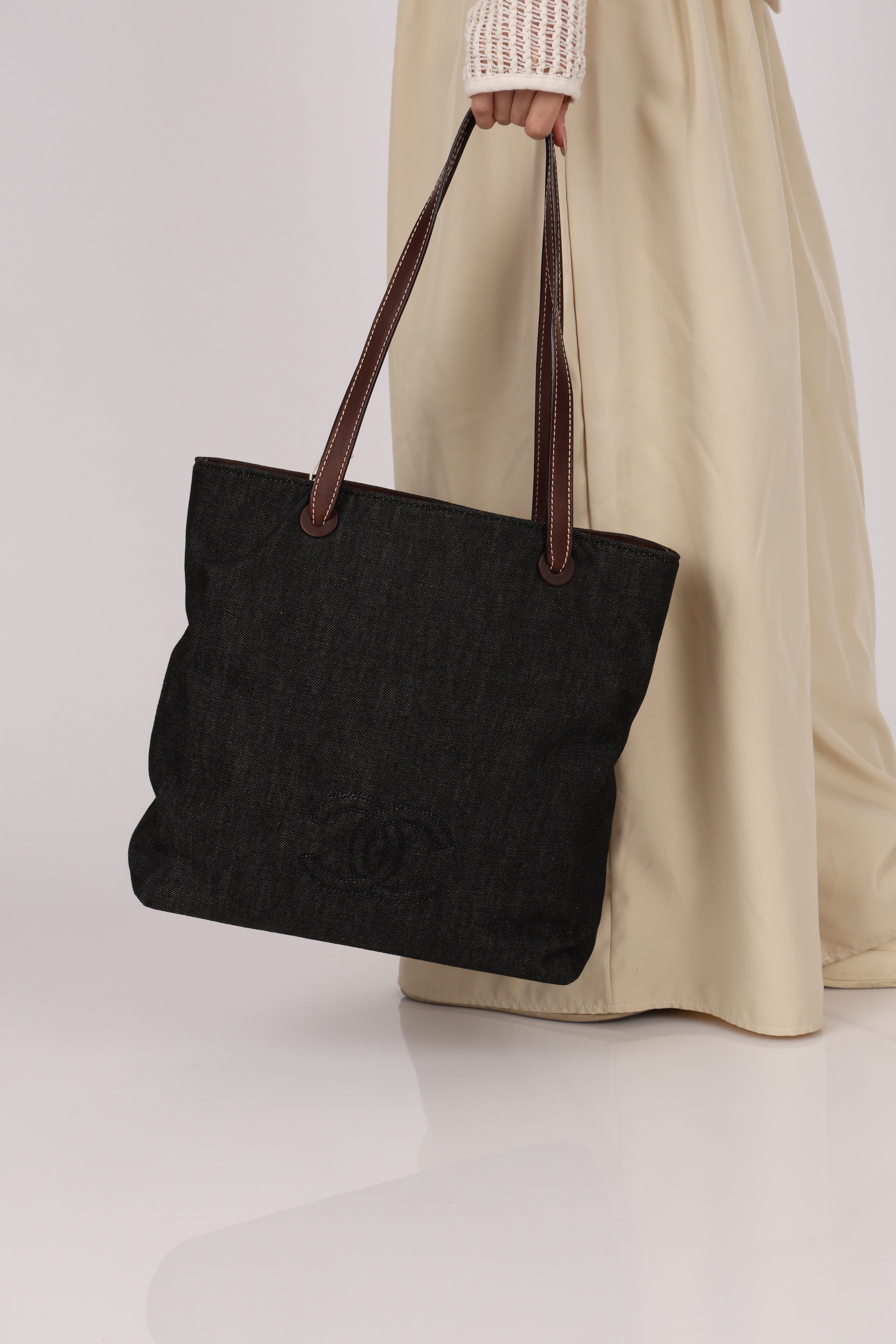 Chanel Coco Mark Denim Tote