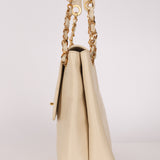 Chanel Turnlock Shoulder Bag White Caviar 24K GP