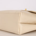Chanel Turnlock Shoulder Bag White Caviar 24K GP