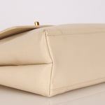 Chanel Turnlock Shoulder Bag White Caviar 24K GP