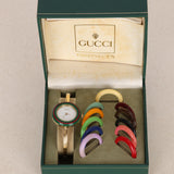 Gucci Multicolor Gold Bezel Watch