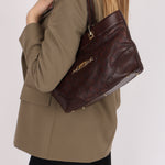 Gucci Guccissima Punch Tote Chocolate Brown