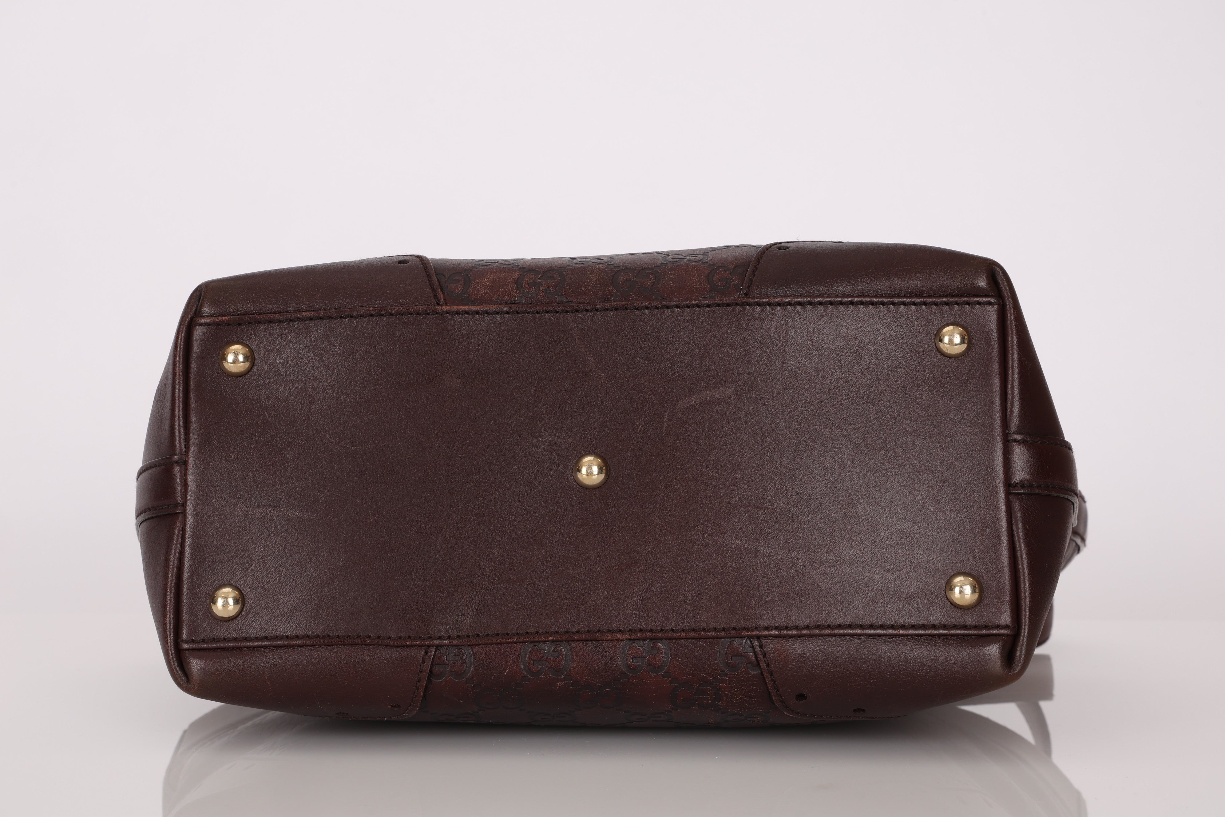 Gucci Guccissima Punch Tote Chocolate Brown