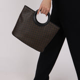 Celine Macadam Circle Top Handle Tote