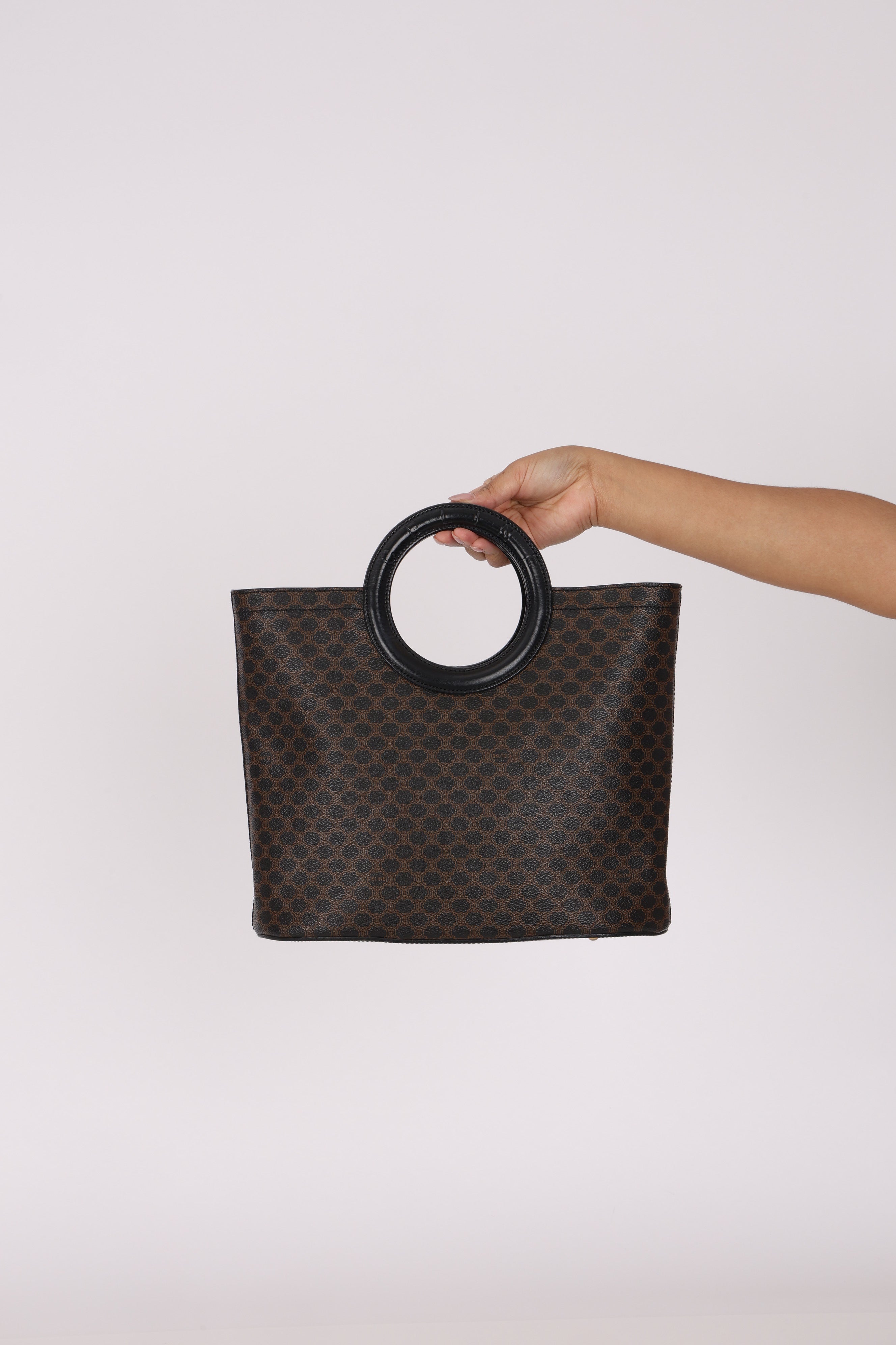 Celine Macadam Circle Top Handle Tote