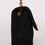 Chanel Mini Rectangle Bijoux Chain Flap Black Satin GHW