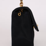 Chanel Mini Rectangle Bijoux Chain Flap Black Satin GHW