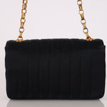 Chanel Mini Rectangle Bijoux Chain Flap Black Satin GHW