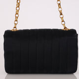 Chanel Mini Rectangle Bijoux Chain Flap Black Satin GHW