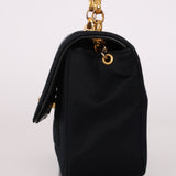 Chanel Mini Rectangle Bijoux Chain Flap Black Satin GHW