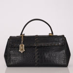 Saint Laurent Crocodile Embossed Top Handle Bag