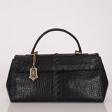 Saint Laurent Crocodile Embossed Top Handle Bag