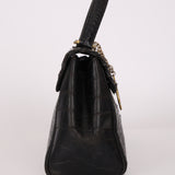 Saint Laurent Crocodile Embossed Top Handle Bag