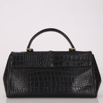 Saint Laurent Crocodile Embossed Top Handle Bag