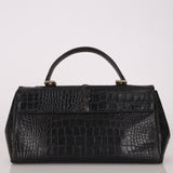 Saint Laurent Crocodile Embossed Top Handle Bag