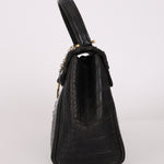 Saint Laurent Crocodile Embossed Top Handle Bag