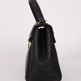 Saint Laurent Crocodile Embossed Top Handle Bag
