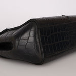 Saint Laurent Crocodile Embossed Top Handle Bag