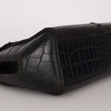 Saint Laurent Crocodile Embossed Top Handle Bag