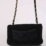 Chanel Mini Single Flap Black Suede 24K GP