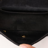 Chanel Mini Single Flap Black Suede 24K GP