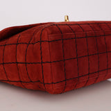 Chanel Chocolate Bar Single Flap Suede BGHW