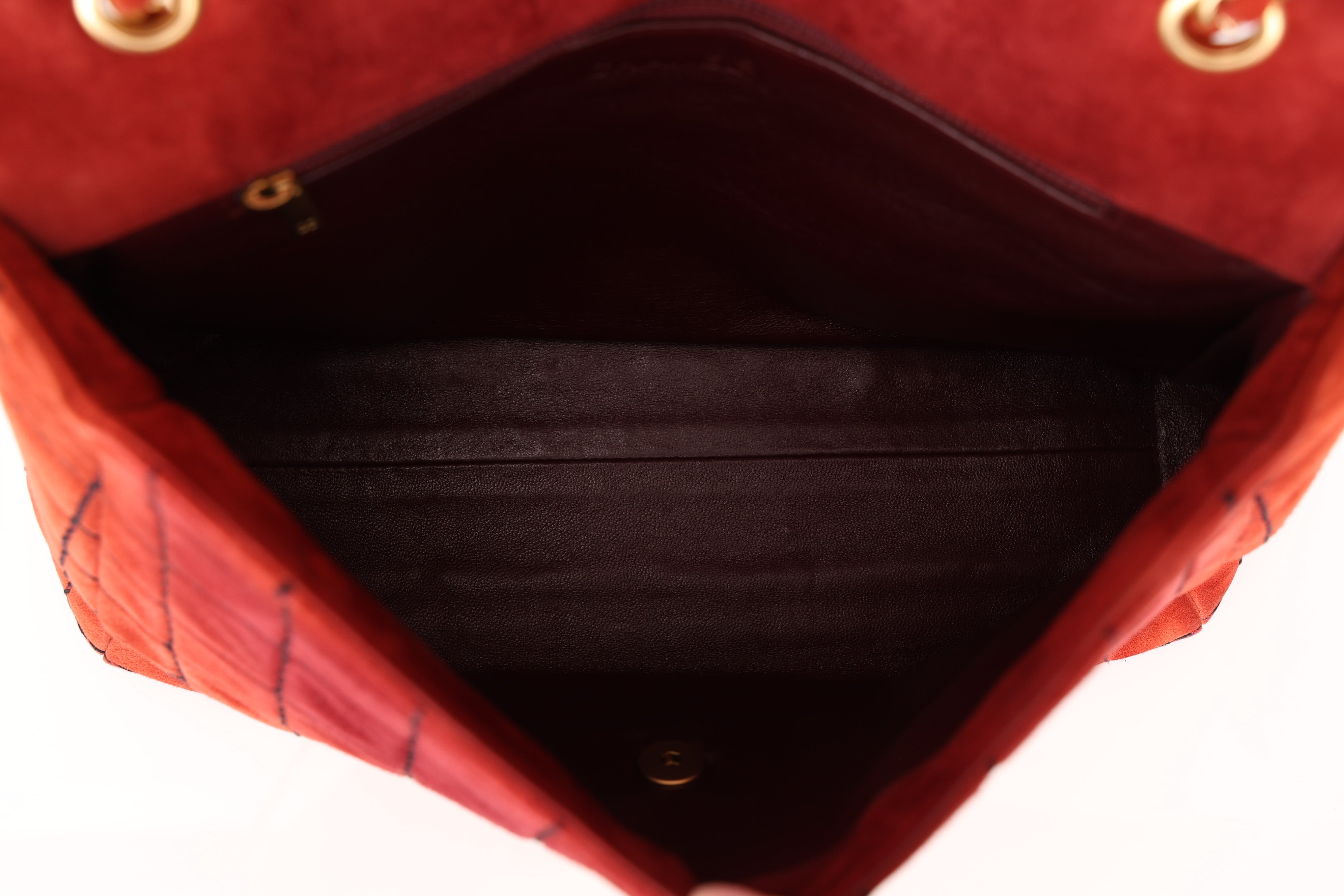 Chanel Chocolate Bar Single Flap Suede BGHW