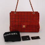 Chanel Chocolate Bar Single Flap Suede BGHW