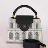 Ultra-Rare Louis Vuitton x Fornasetti Architettura Capucines BB Silk-Screen Leather 2021 GHW