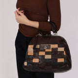 Celine Leather Patchwork Top Handle Bag
