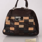 Celine Leather Patchwork Top Handle Bag