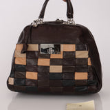Celine Leather Patchwork Top Handle Bag